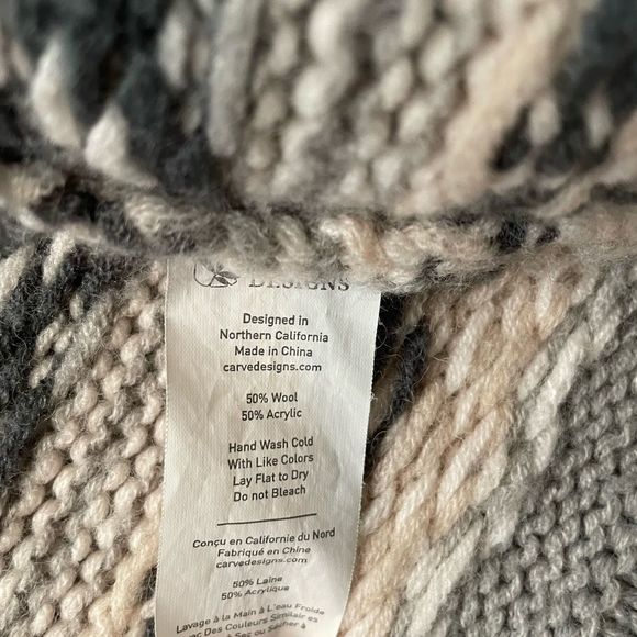 Carve Designs Gray and Cream Patterned Cardigan - Picture 14 of 14